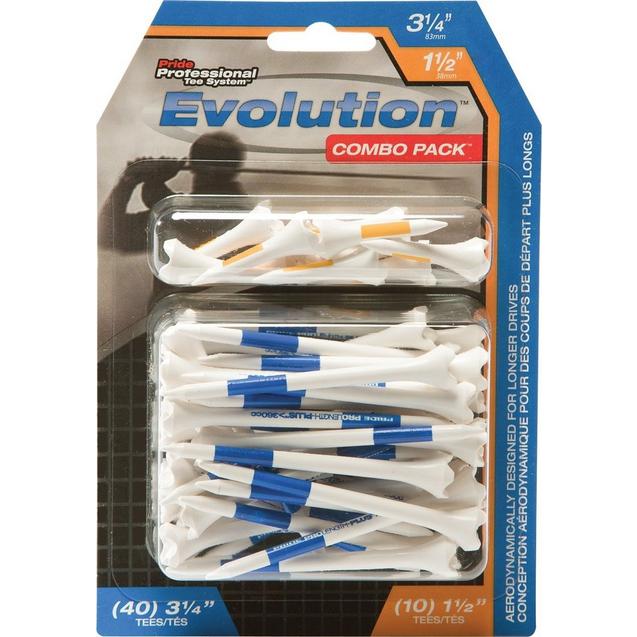 Evolution Combo Pack (40 count 3 1/4 Inch) & (10 count 1 1/2 Inch) Tees