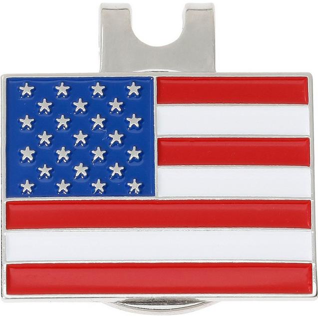Marqueur de balle avec drapeau des États-Unis et attache pour casquette