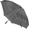 Parapluie Windbuster de 68 po à carreaux noir et blanc 