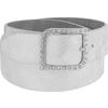 Ceinture Python ondulée à boucle avec crystal de roche pour femmes