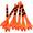 ORANGE | No Resistance 3 1/4 Inch Launch Control Stripe Tees - (50 Count)