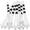 WHITE | No Resistance 3 1/4 Inch Launch Control Stripe Tees - (50 Count)