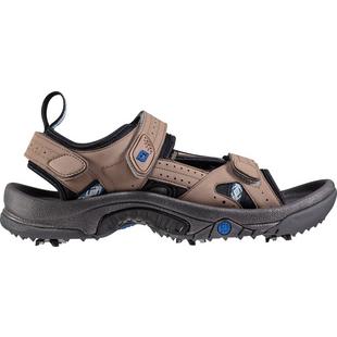 Men's GreenJoys Sandal Spiked Golf Shoes - All Over Dark Taupe (FJ# 45318)