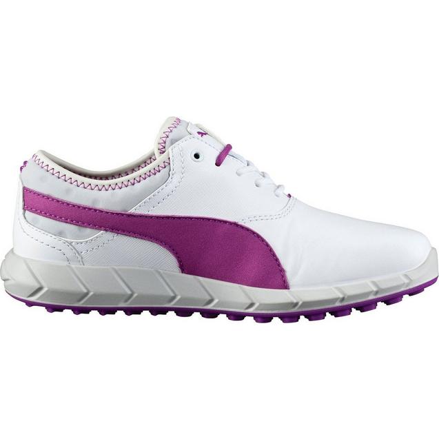 Women's Puma Ignite Spiked Golf Shoes - White/Purple Cactus PUMA