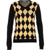 Women's Argyle Front Long Sleeve Sweater