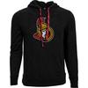 Men's Suede Ottawa Senators Crest Hooded Pullover