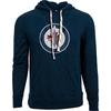 Pull Jets de Winnipeg à capuchon avec écusson en suède pour hommes
