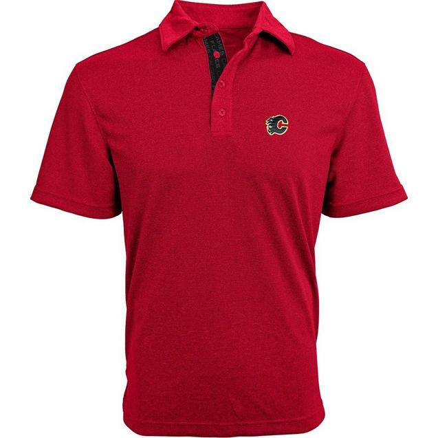 Men's Shadow Calgary Flames Short Sleeve Polo