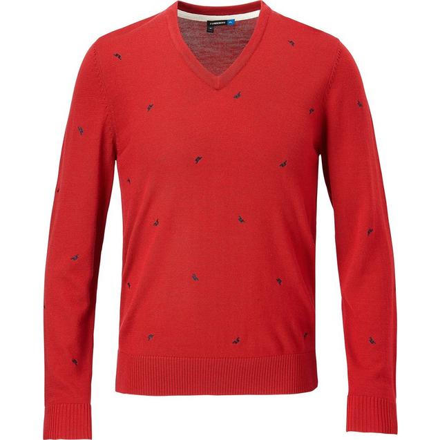 Veste Allover à manches longues avec col en V pour hommes