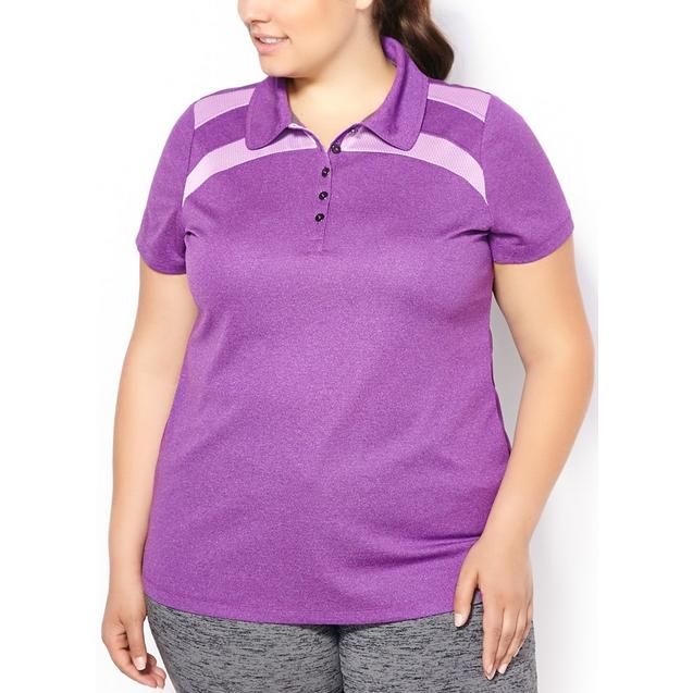 Women's Mesh Blocked Double Knit Polo
