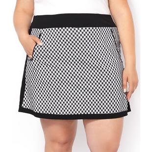 Women's Jersey Knit Check Printed Pull On Skort ACTIVE ZONE