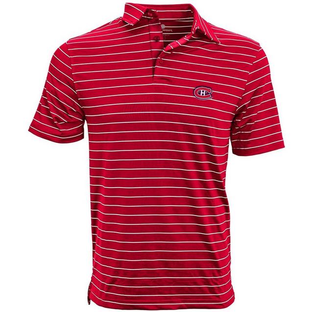 Polo Monaco Canadiens de Montréal rayé à manches courtes pour hommes