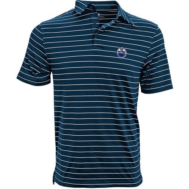 Polo Monaco Oilers d’Edmonton rayé à manches courtes pour hommes