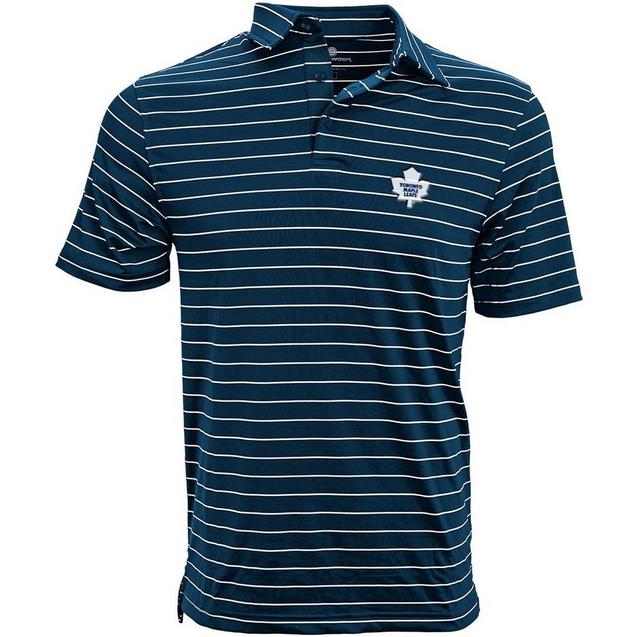 Polo Monaco Maple Leafs de Toronto rayé à manches courtes pour hommes