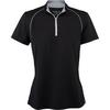Women's Printed Piping Short Sleeve Mock