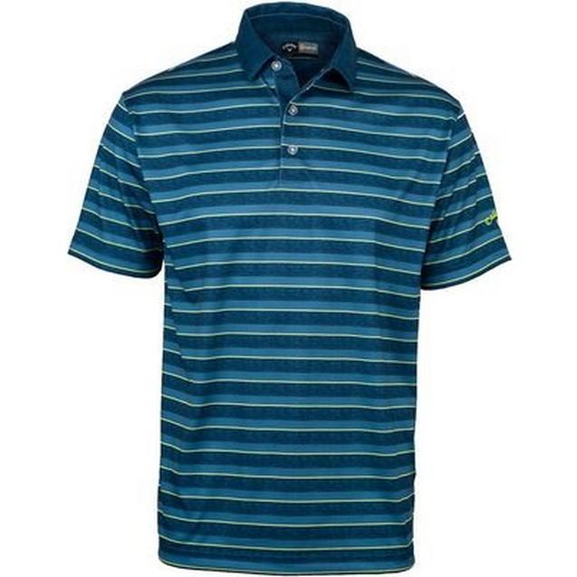 Polo chiné rayé à manches courtes pour hommes