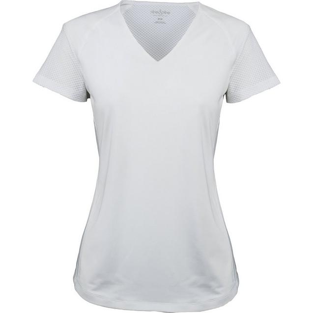Women's Notch Neck No Collar Short Sleeve Polo