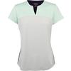 Women's Colourblock Notch Neck Short Sleeve Mock