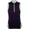 Women's Colourblock Zip Sleeveless Mock