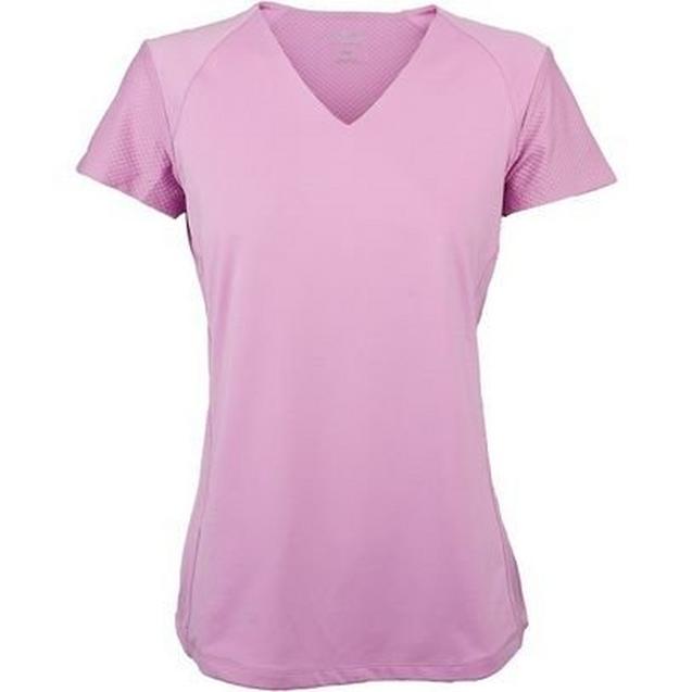 Women's Notch Neck No Collar Short Sleeve Polo