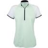 Women's Mesh Zip Short Sleeve Mock