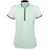 Women's Mesh Zip Short Sleeve Mock