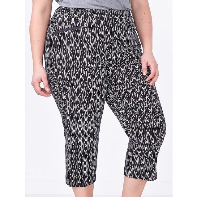 Women's Printed Stretch Twill Capri ACTIVE ZONE