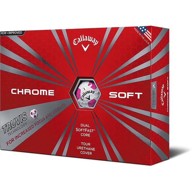 Chrome Soft Truvis Pink 12PK Golf Balls