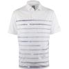 Men's Stretch Textured Linear Printed Short Sleeve Polo