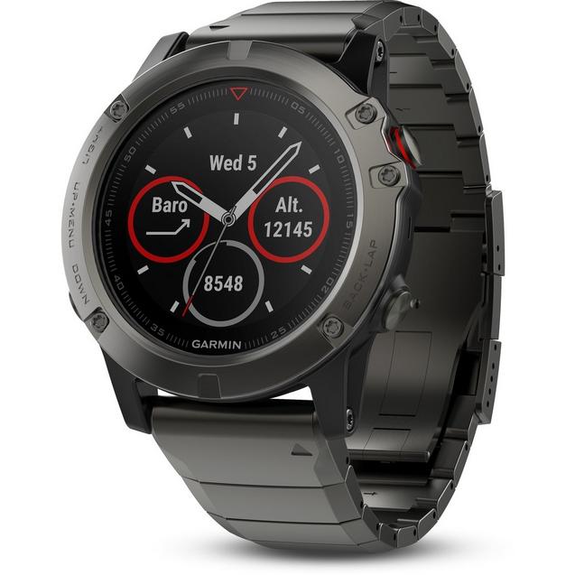 Slate Gray fenix 5 with Black Band, Performer Bundle GARMIN