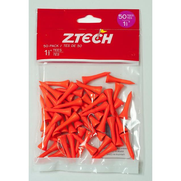 Paquet de 50 tés en bois de 1,5 po - Orange ZTECH