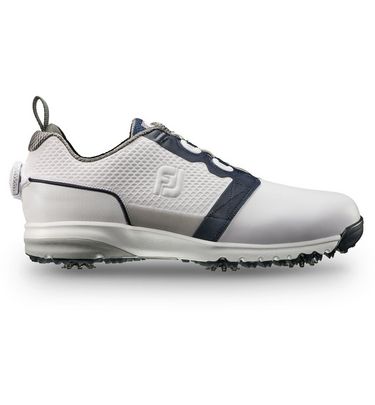 Mens ContourFIT Boa Spiked Golf Shoe - White/Navy @ Golf Town Limited
