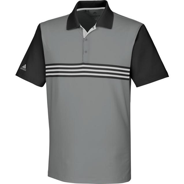 Men's Ultimate 365 3-Stripe Engineered Short Sleeve Polo ADIDAS