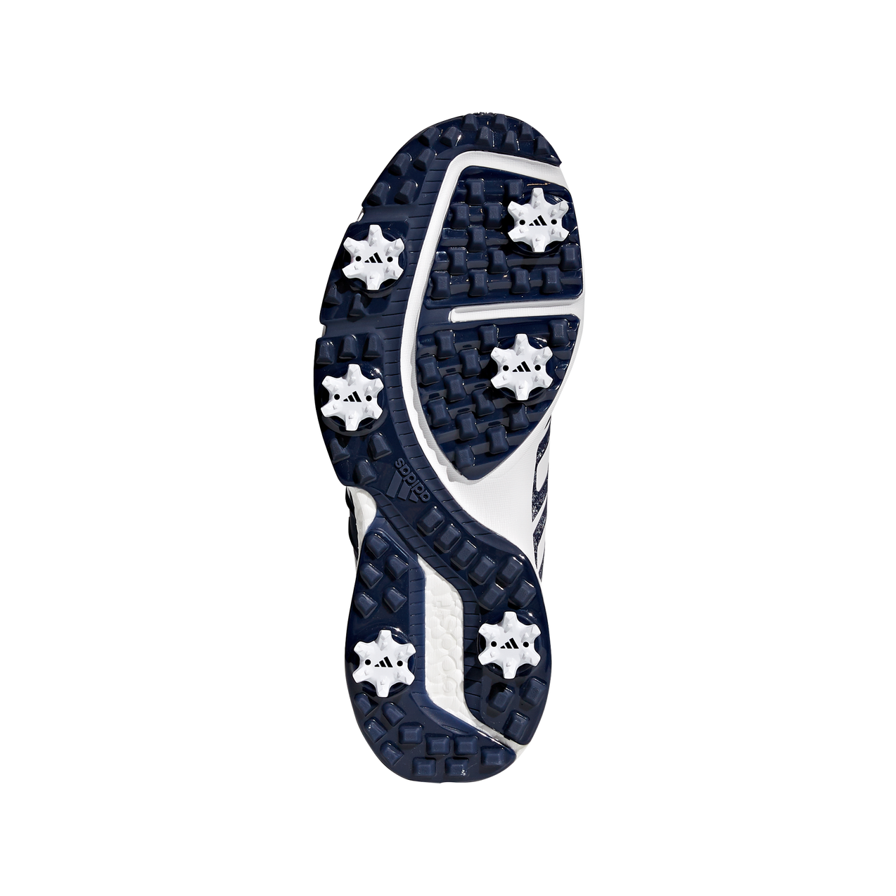 Mens Powerband Boa Boost Spiked Golf Shoe - WHT/NVY