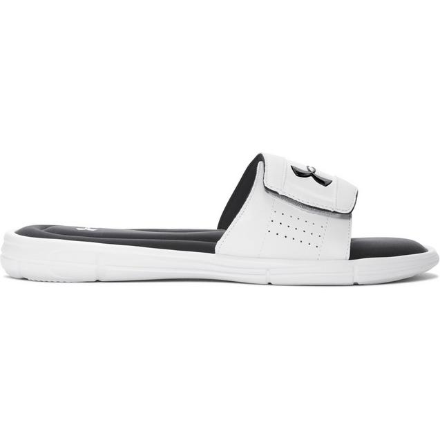 Men s Ignite V Slide Sandal WHT BLK UNDER ARMOUR Golf Town