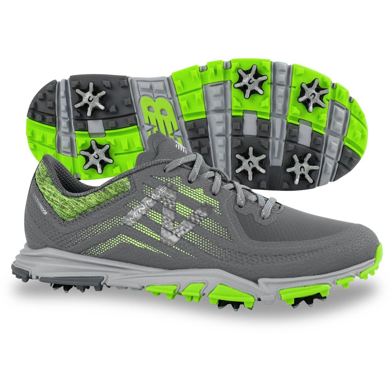 Men's Minimus Tour Spiked Golf Shoe - Dark Grey/Green