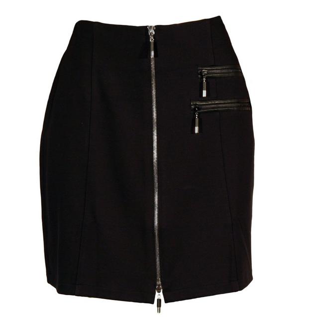 Women's Ponte 18 Inch Front Zip Skirt 
