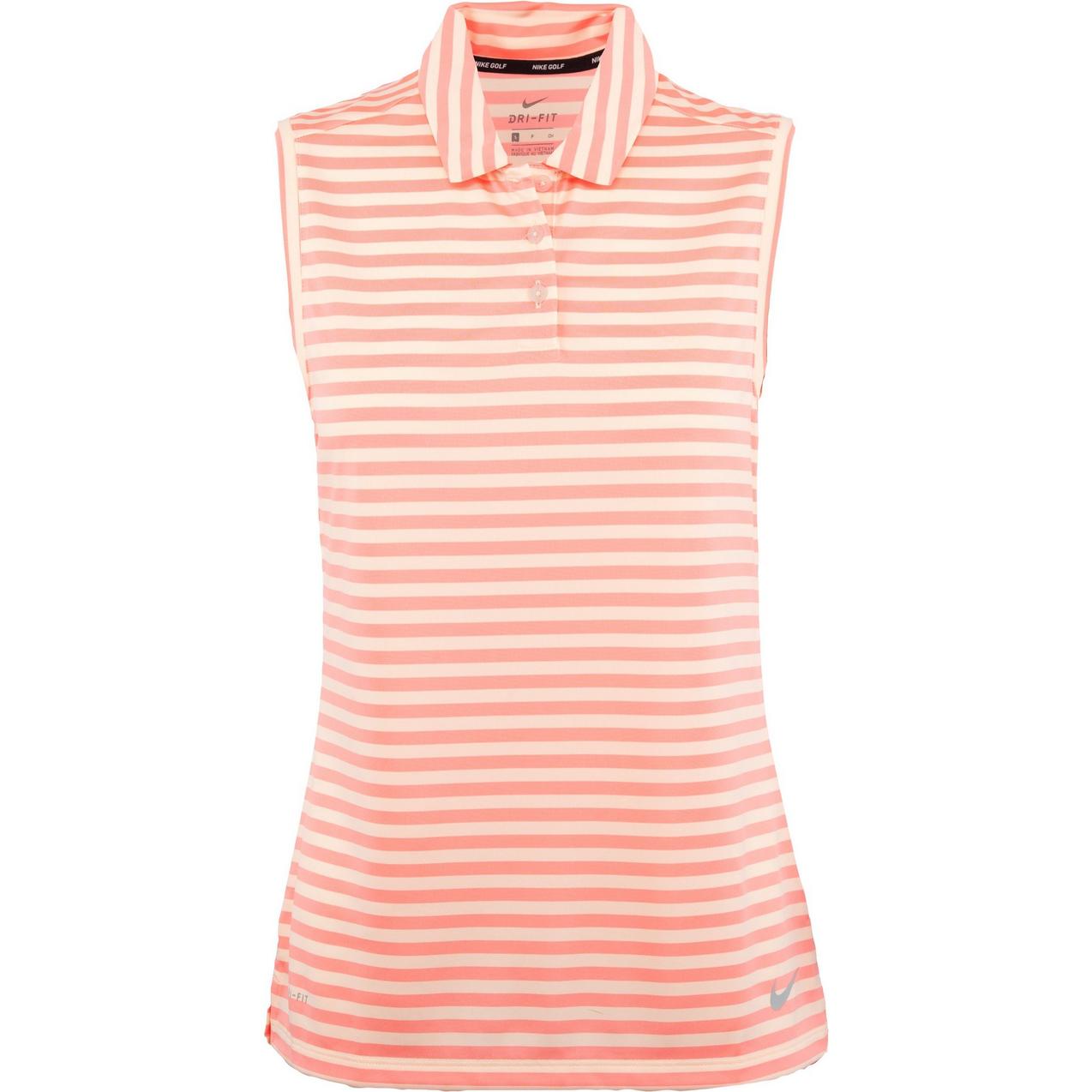 Women's Dry Striped Sleeveless Polo