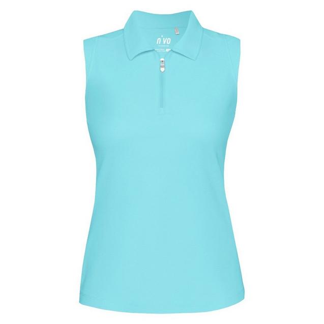 Women's Nelly Solid Sleeveless Polo  NIVO
