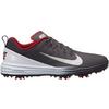 Men's Lunar Command 2 Spiked Golf Shoe - Dark Grey,White,Silver,Red