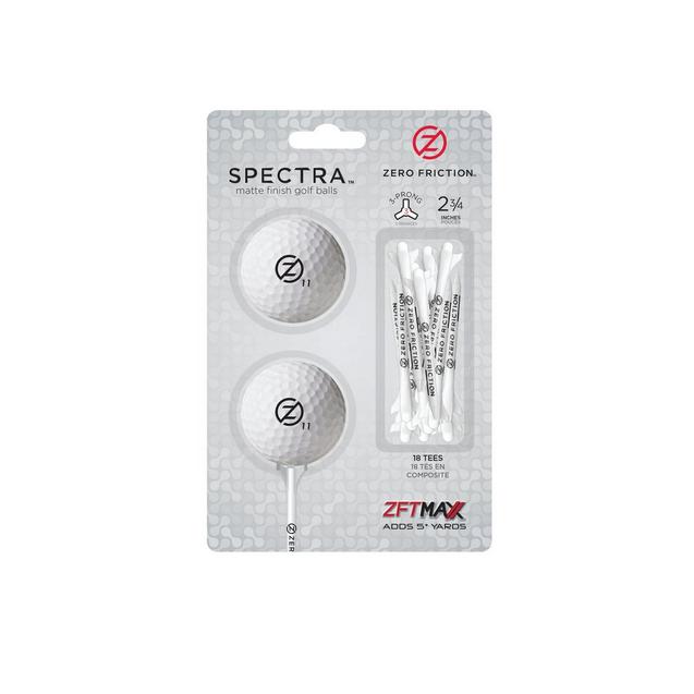 Paquet de 2 balles et tés ZF Spectra ZERO FRICTION