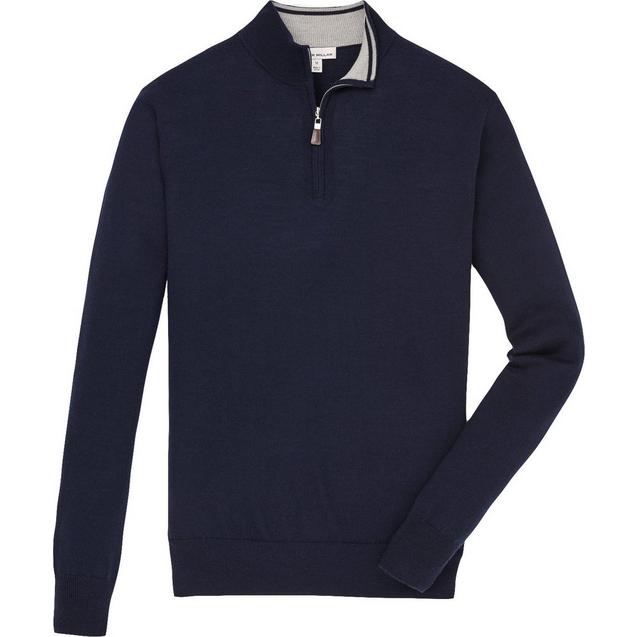 Peter Millar Crown Soft Cotton Quarter-Zip Navy – Rye Professional Shop