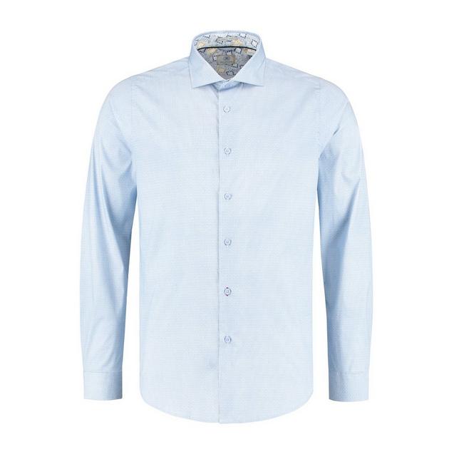 Men's Mini Dot Stretch Poplin Woven Long Sleeve Shirt