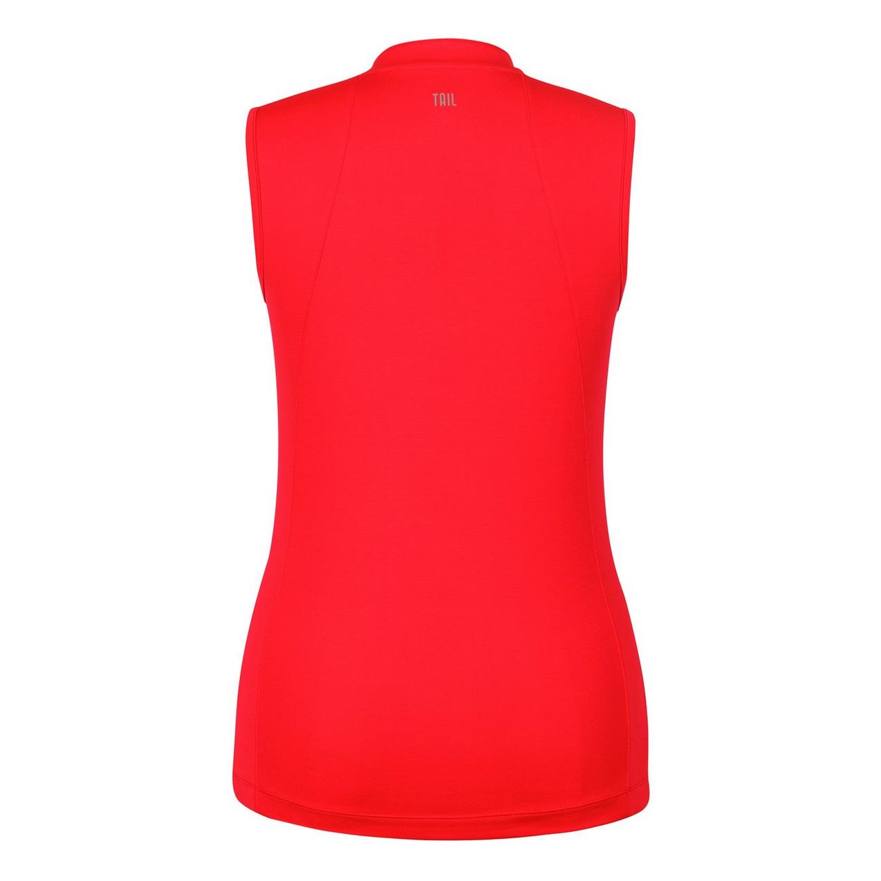 Women's Coral Solid Sleeveless Top