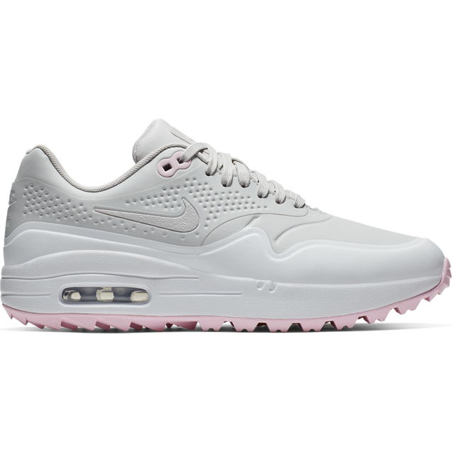 Women s Air Max 1 G Spikeless Golf Shoe GREY LIGHT PINK NIKE