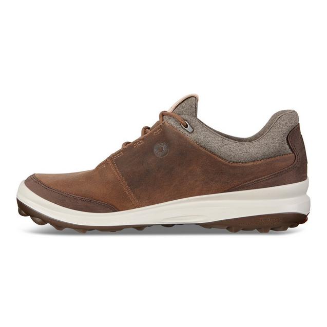 【超美品】ECCO エコー ゴルフ BIOM HYBRID 3　GORE-TEX Men's Goretex Biom Hybrid 3 Nubuck Spikeless Golf Shoe - BROWN