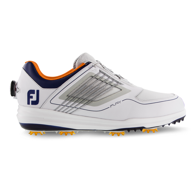 Men's Fury Boa Spiked Golf Shoe WHITE/GREY/NAVY/ORANGE FOOTJOY