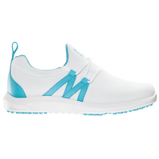 Women's FJ Leisure Slip On Spikeless Shoe - WHITE/LIGHT BLUE