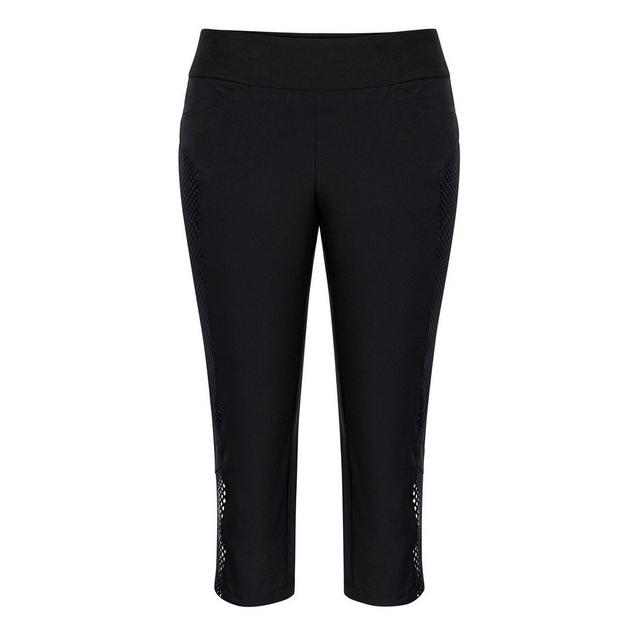 Women's Mesh Insert Pull On Capri  TAIL