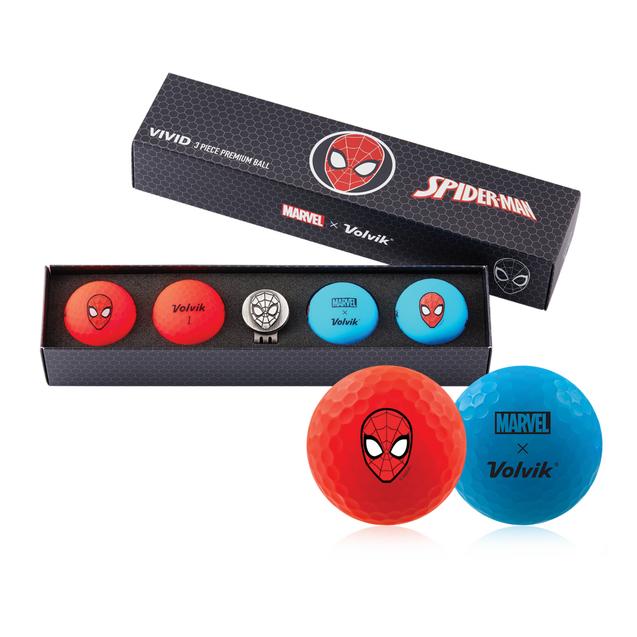 Marvel Vivid 4 Pack Gift Set Golf Balls - Marvel Spiderman Edition